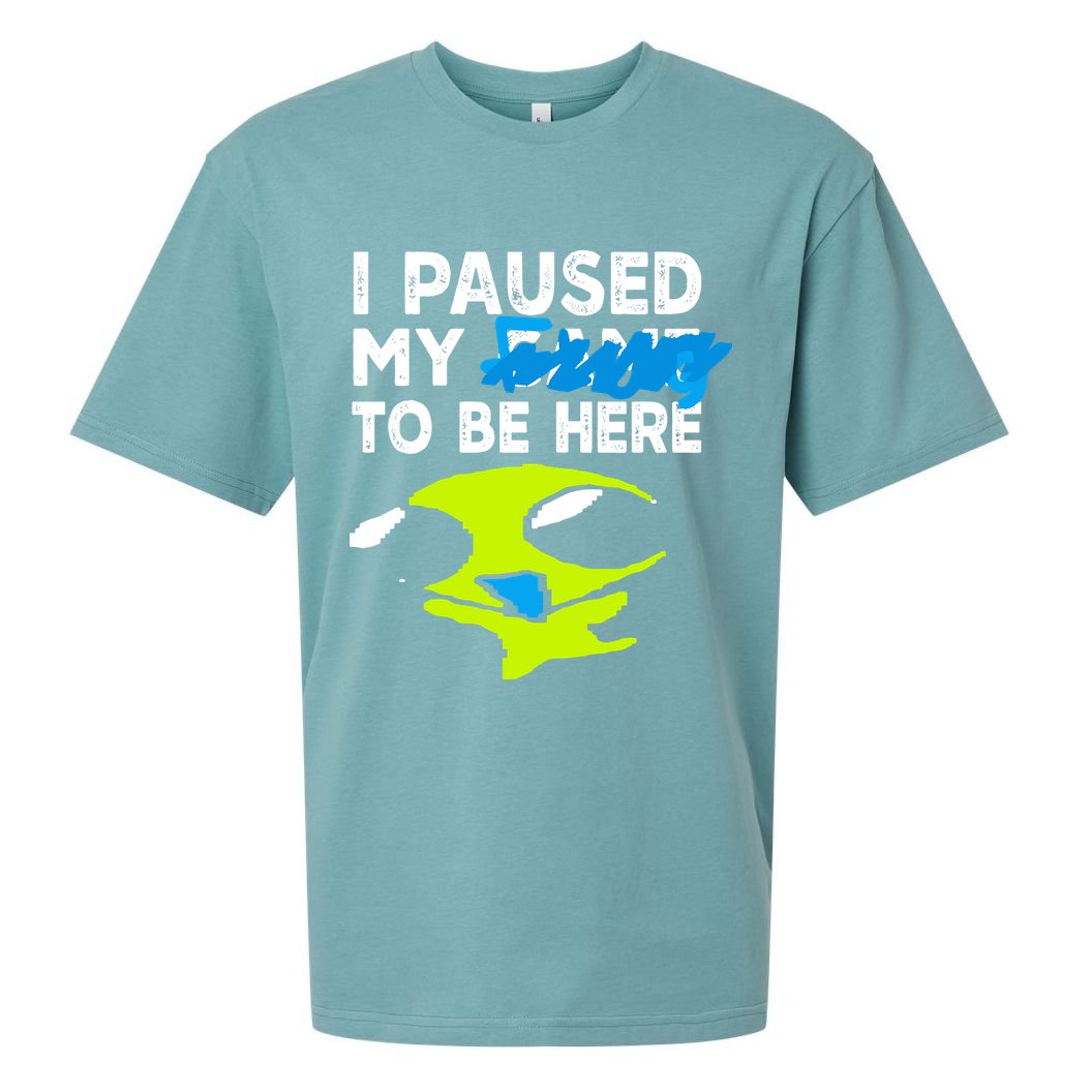 I Paused My Flug To Be Here Sueded Cloud Jersey T-Shirt