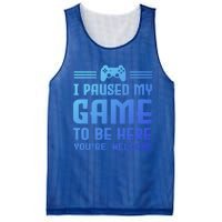 I Paused My Game To Be Here Funny Game Lovers Retro Gift Mesh Reversible Basketball Jersey Tank