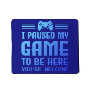 I Paused My Game To Be Here Funny Game Lovers Retro Gift Mousepad