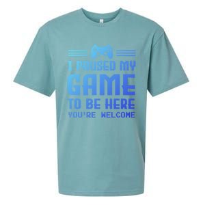 I Paused My Game To Be Here Funny Game Lovers Retro Gift Sueded Cloud Jersey T-Shirt