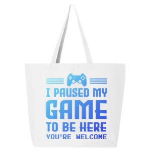 I Paused My Game To Be Here Funny Game Lovers Retro Gift 25L Jumbo Tote