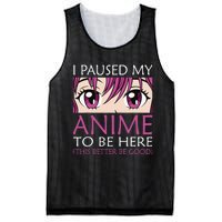 I Paused My Anime To Be Here Kawaii Otaku Mesh Reversible Basketball Jersey Tank