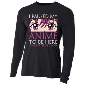 I Paused My Anime To Be Here Kawaii Otaku Cooling Performance Long Sleeve Crew