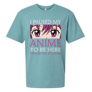 I Paused My Anime To Be Here Kawaii Otaku Sueded Cloud Jersey T-Shirt