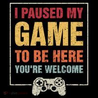I Paused My Game To Be Here Teen Boy Gifts Video Gamer Tall T-Shirt