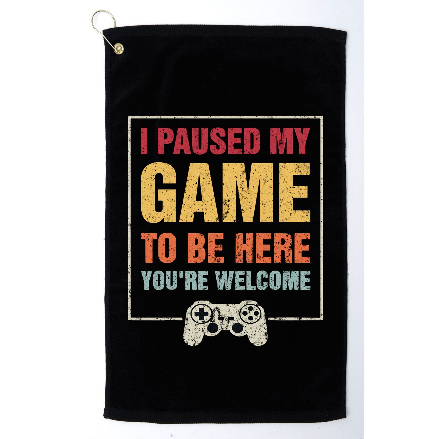 I Paused My Game To Be Here Teen Boy Gifts Video Gamer Golf Towel