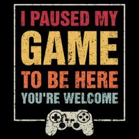 I Paused My Game To Be Here Teen Boy Gifts Video Gamer Women's Crop Top Tee