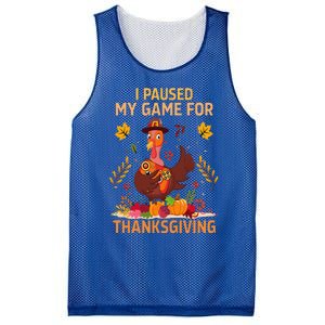 I Paused My Game For Thanksgiving Gamer Turkey Mesh Reversible Basketball Jersey Tank