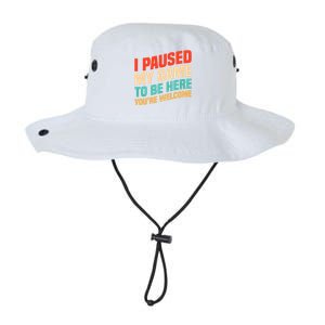 I Paused My Game To Be Here YouRe Welcome Funny Retro Gamer Gift Legacy Cool Fit Booney Bucket Hat