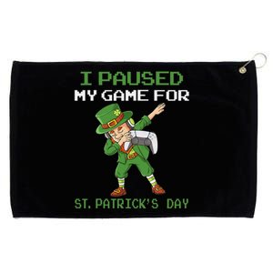 I Paused My Game For St Patricks Day Dabbing Leprechaun Grommeted Golf Towel