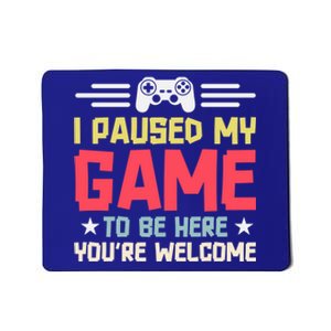 I Paused My Game To Be Here Gaming Funny Humor Joke Cute Gift Mousepad