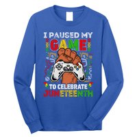 I Paused My Game To Celebrate Juneteenth Black Gamers Gift Long Sleeve Shirt