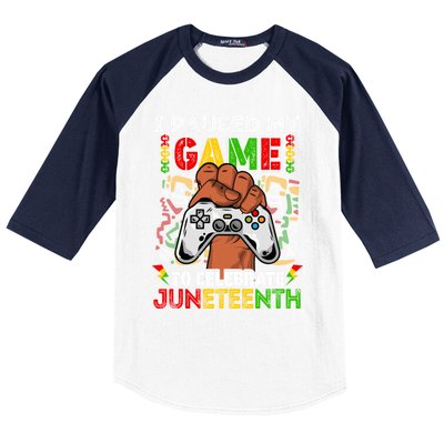 I Paused My Game To Celebrate Juneteenth Black Gamers Gift Baseball Sleeve Shirt