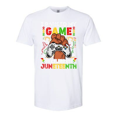 I Paused My Game To Celebrate Juneteenth Black Gamers Gift Softstyle CVC T-Shirt