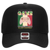 I Paused My Game To Celebrate Black History Month Afro Boy High Crown Mesh Back Trucker Hat