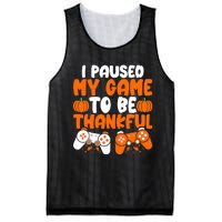 I Paused My Game To Be Thankful Video Gamer Thanksgiving Mesh Reversible Basketball Jersey Tank