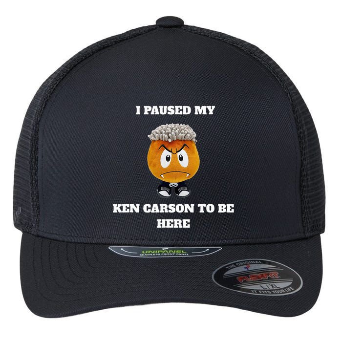 I Paused My Ken Carson To Be Here Agc A Great Chaos Vamp Flexfit Unipanel Trucker Cap