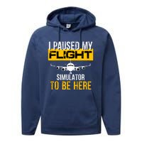 I Paused My Flight Simulator To Be Here To Best Pilot Performance Fleece Hoodie