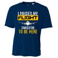 I Paused My Flight Simulator To Be Here To Best Pilot Cooling Performance Crew T-Shirt