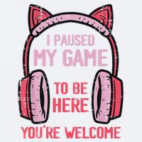 I Paused My Game To Be Here YouRe Welcome Retro Gamer Sueded Cloud Jersey T-Shirt