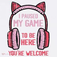 I Paused My Game To Be Here YouRe Welcome Retro Gamer Tall T-Shirt