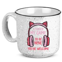 I Paused My Game To Be Here YouRe Welcome Retro Gamer 15oz Campfire Ceramic Mug