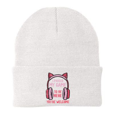 I Paused My Game To Be Here YouRe Welcome Retro Gamer Beanie