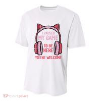 I Paused My Game To Be Here YouRe Welcome Retro Gamer Youth Performance Sprint T-Shirt