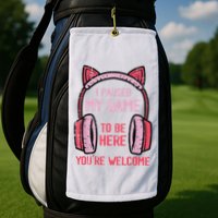 I Paused My Game To Be Here YouRe Welcome Retro Gamer Golf Towel