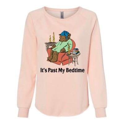 Its Past My Bedtime Funny Bear Womens California Wash Sweatshirt