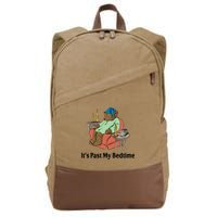 Its Past My Bedtime Funny Bear Cotton Canvas Backpack