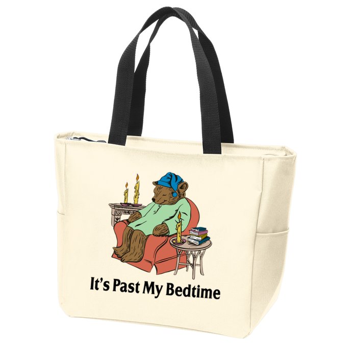 Its Past My Bedtime Funny Bear Zip Tote Bag