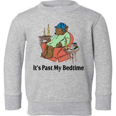 Its Past My Bedtime Funny Bear Toddler Sweatshirt