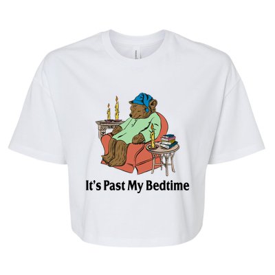 Its Past My Bedtime Funny Bear Bella+Canvas Jersey Crop Tee