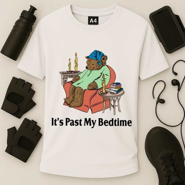 Its Past My Bedtime Funny Bear Cooling Performance Crew T-Shirt