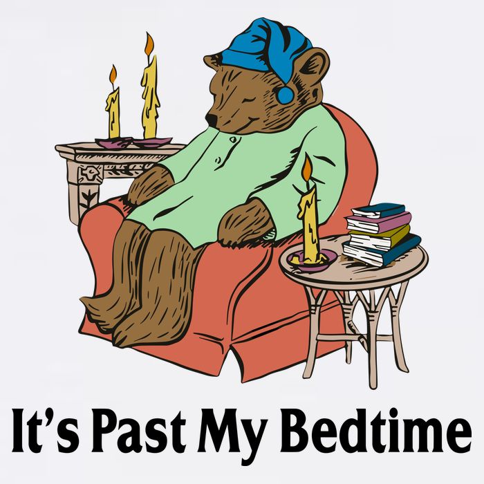 Its Past My Bedtime Funny Bear Sustainable Bucket Hat