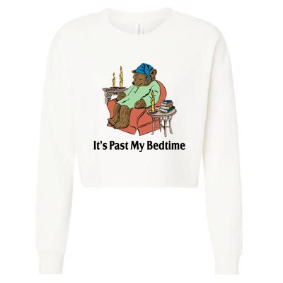 Its Past My Bedtime Funny Bear Cropped Pullover Crew