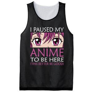 I Paused My Anime To Be Here - Kawaii Otaku - Mesh Reversible Basketball Jersey Tank