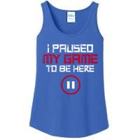 I Paused My Game To Be Here Gaming Gift Ladies Essential Tank