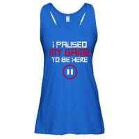 I Paused My Game To Be Here Gaming Gift Ladies Essential Flowy Tank