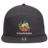 Its Past My Bedtime Funny Bear 7 Panel Mesh Trucker Snapback Hat