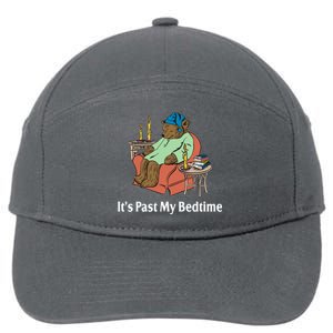 Its Past My Bedtime Funny Bear 7-Panel Snapback Hat