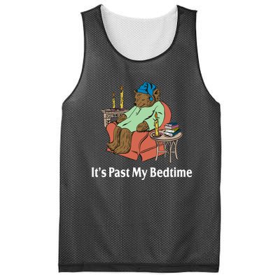 Its Past My Bedtime Funny Bear Mesh Reversible Basketball Jersey Tank