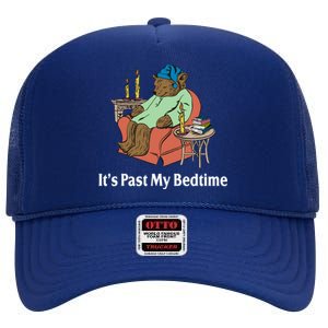 Its Past My Bedtime Funny Bear High Crown Mesh Back Trucker Hat