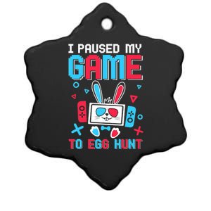 I Paused My Game To Egg Hunt Easter Funny Gamer Ceramic Star Ornament