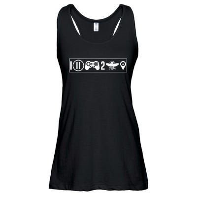 I Paused My Game To Be Here Funny Gamer Ladies Essential Flowy Tank