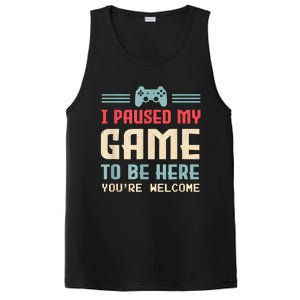 I Paused My Game To Be Here Funny Game Lovers Retro Gift PosiCharge Competitor Tank