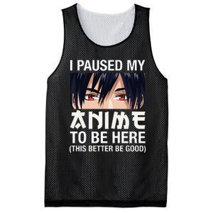 I Paused My Anime To Be Here Japan Kawaii Manga Anime Gifts Mesh Reversible Basketball Jersey Tank