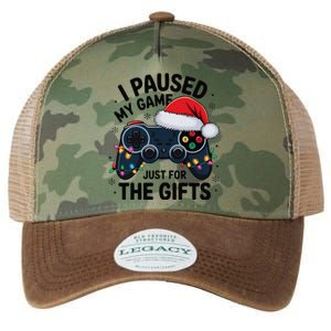 I Paused My Game To Be Here Funny Christmas Gamer Legacy Tie Dye Trucker Hat