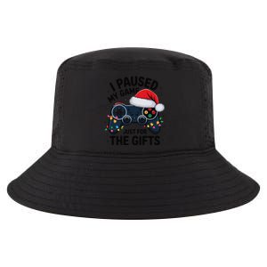 I Paused My Game To Be Here Funny Christmas Gamer Cool Comfort Performance Bucket Hat